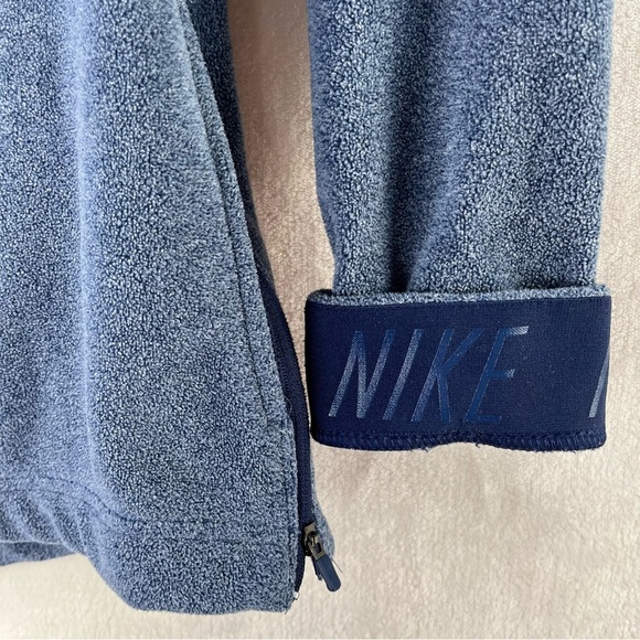Nike Therma Fleece Tunic Blue/Gray Pullover Funnel Neck Women's Small Soft - Picture 5 of 10